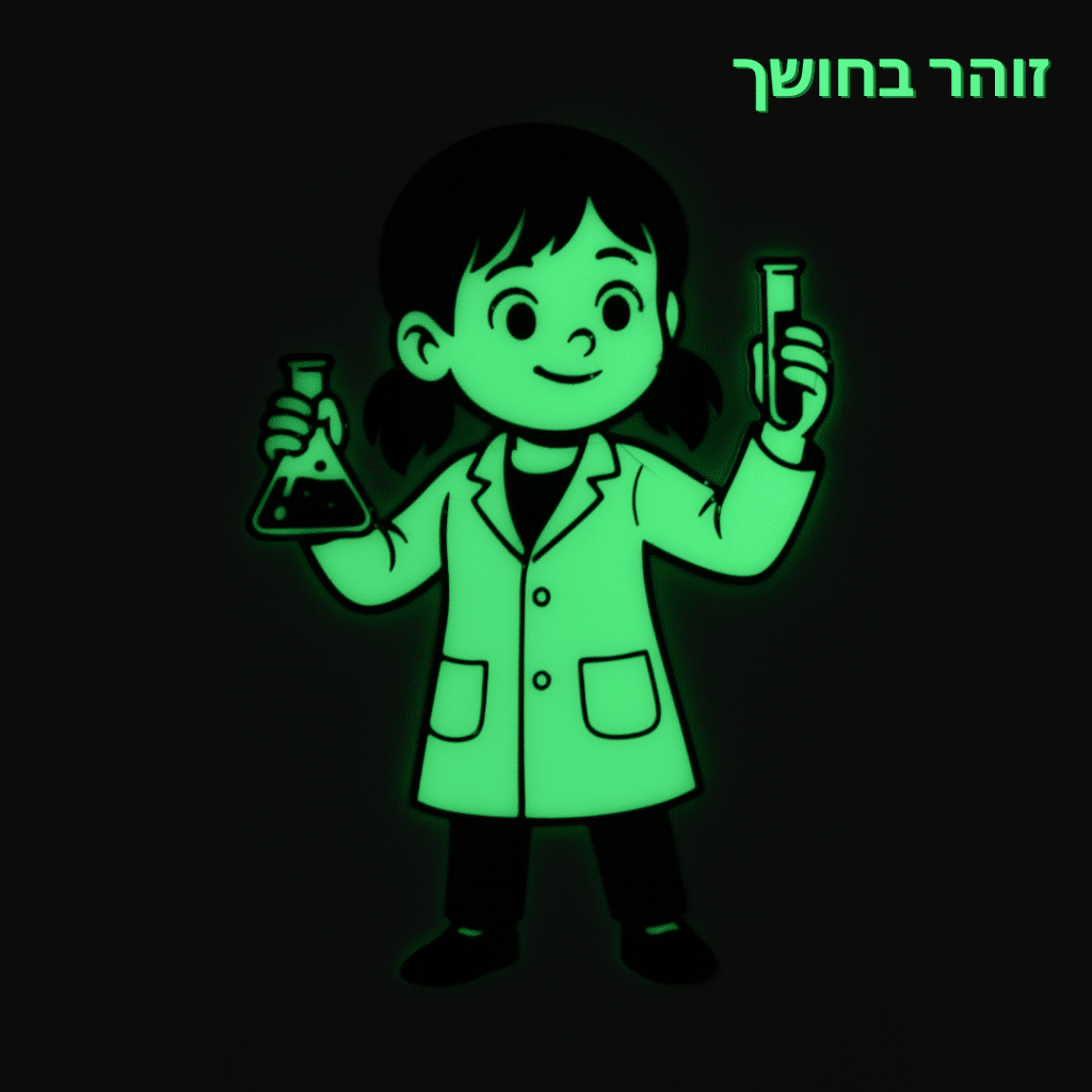 קישוטי קיר זוהרים בחושך לחדרי ילדים - מדענית