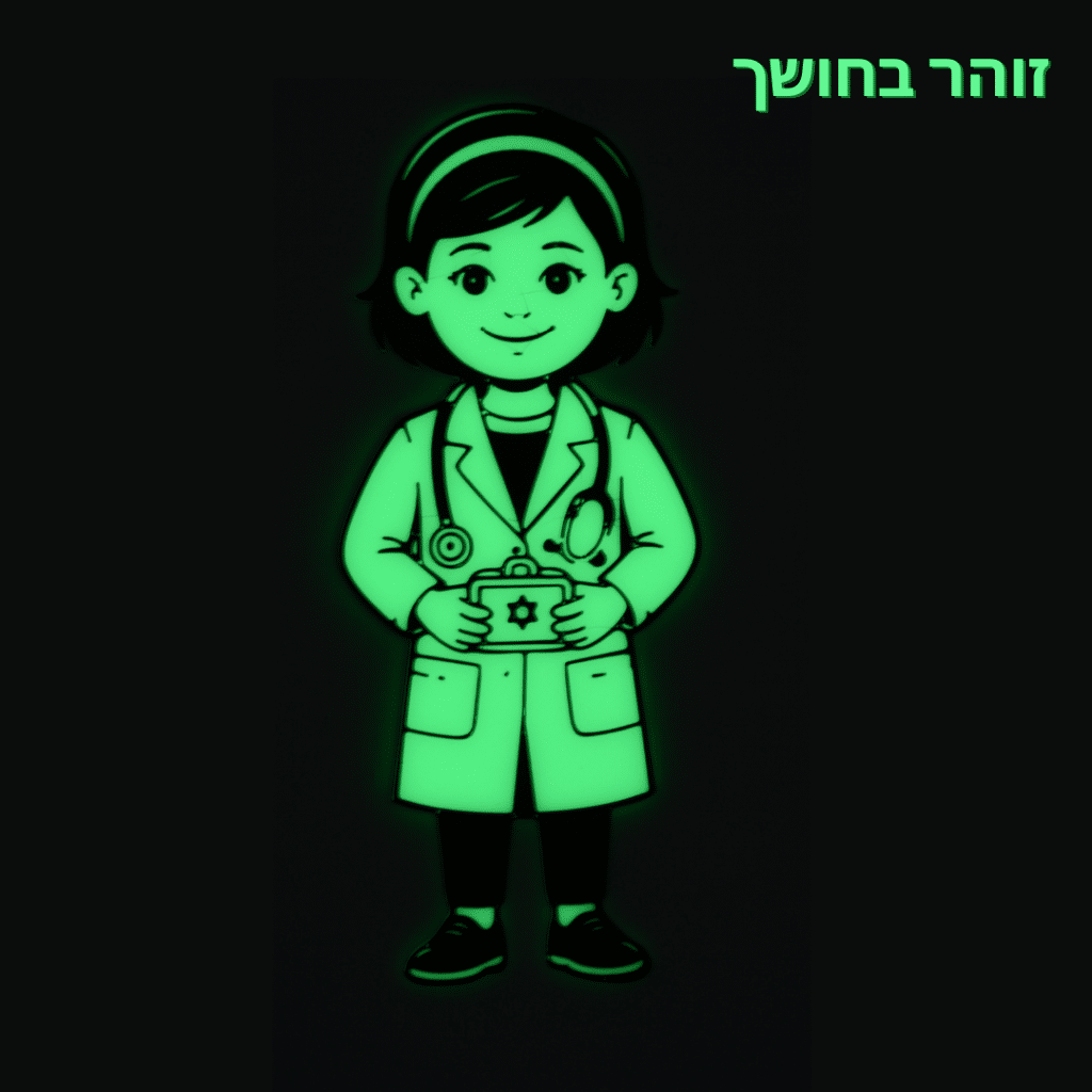 קישוטי קיר זוהרים בחושך לחדרי ילדים - רופאה
