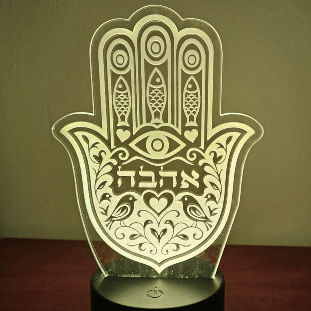 מנורת לד אהבה לד בצבע לבן גדול