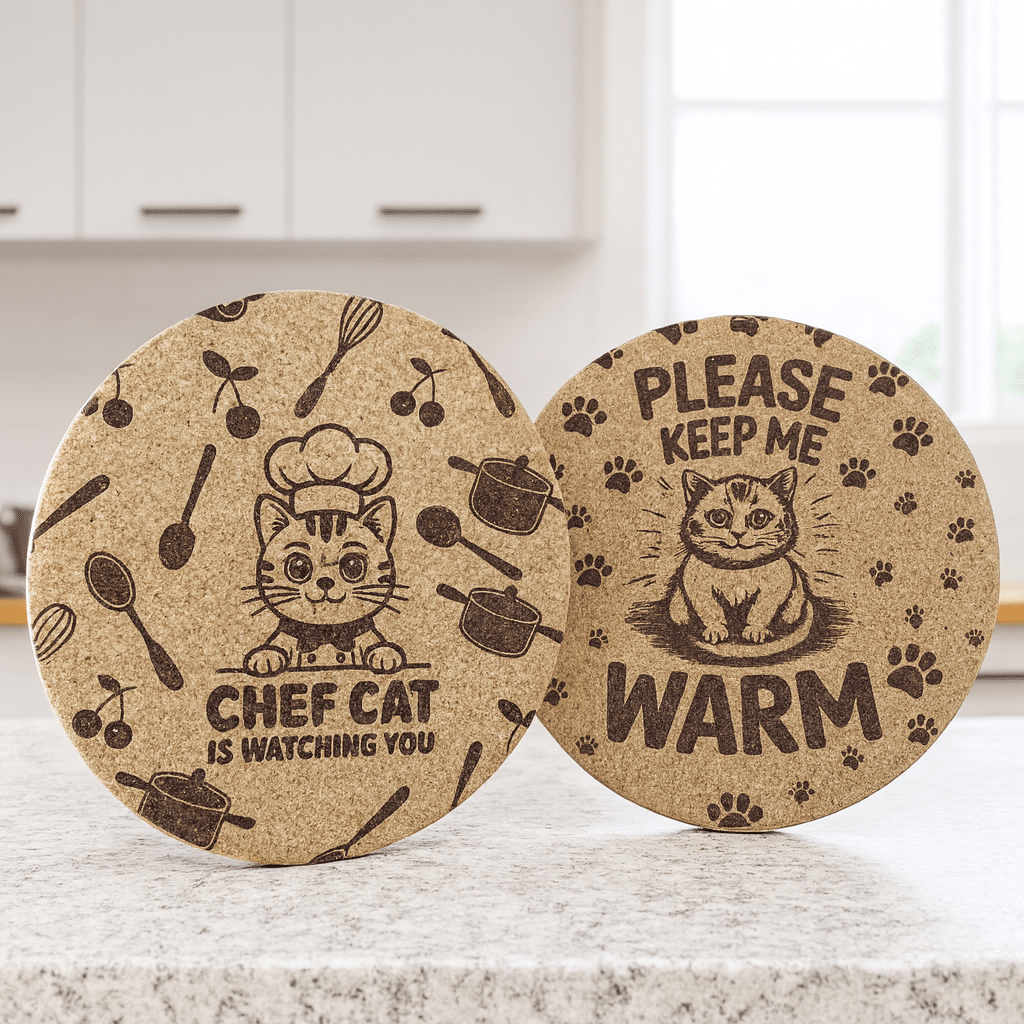 תחתיות לסיר חתולים עם הקדשה אישית